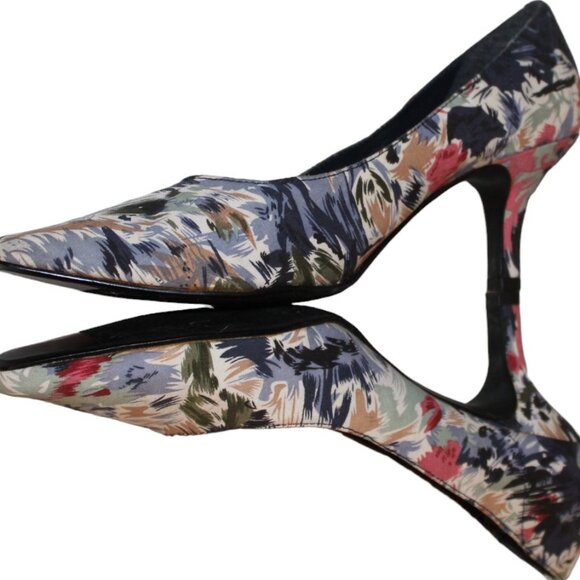easy street Shoes - FALL SALE! EASY STREET COMFY INSOLE FLORAL PUMPS KITTEN HEEL NEW 7WW